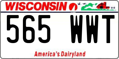 WI license plate 565WWT