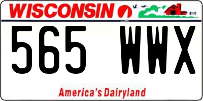 WI license plate 565WWX