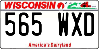 WI license plate 565WXD