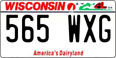 WI license plate 565WXG