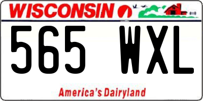 WI license plate 565WXL