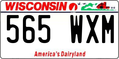 WI license plate 565WXM