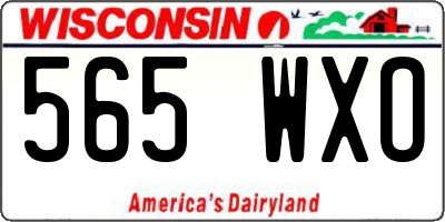 WI license plate 565WXO