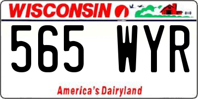 WI license plate 565WYR