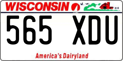 WI license plate 565XDU