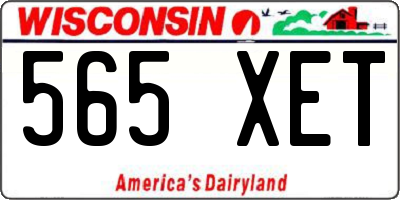 WI license plate 565XET