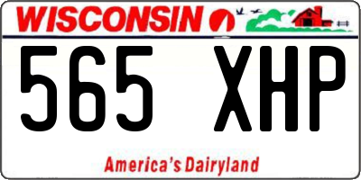 WI license plate 565XHP