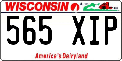 WI license plate 565XIP