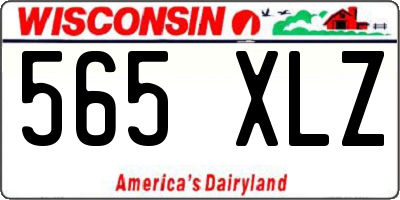 WI license plate 565XLZ