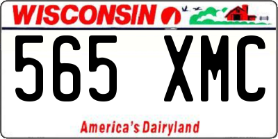 WI license plate 565XMC