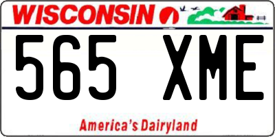 WI license plate 565XME