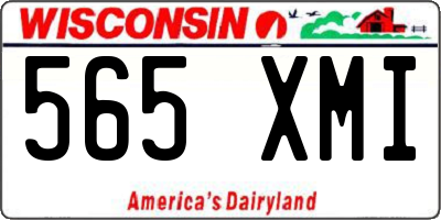 WI license plate 565XMI