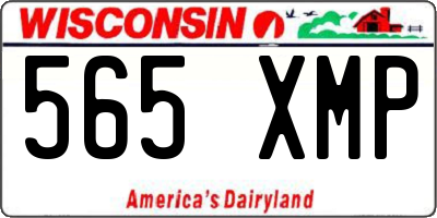 WI license plate 565XMP