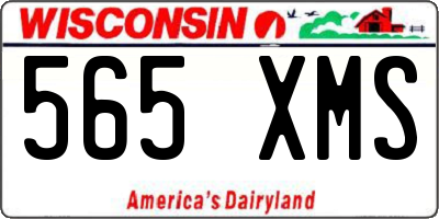 WI license plate 565XMS