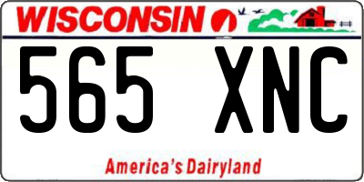 WI license plate 565XNC