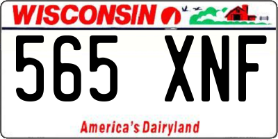WI license plate 565XNF