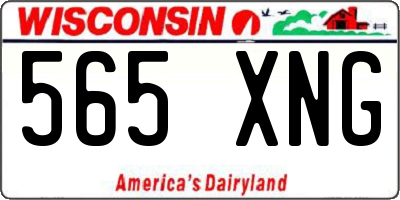 WI license plate 565XNG