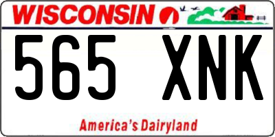 WI license plate 565XNK