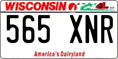 WI license plate 565XNR