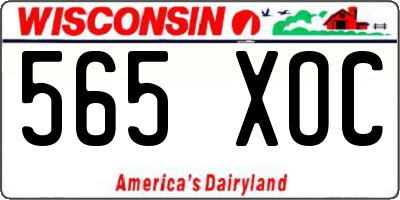 WI license plate 565XOC