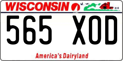 WI license plate 565XOD