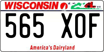 WI license plate 565XOF