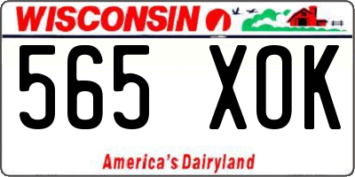 WI license plate 565XOK