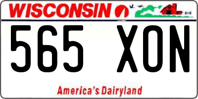 WI license plate 565XON