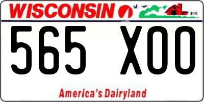 WI license plate 565XOO