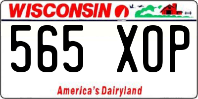 WI license plate 565XOP