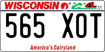 WI license plate 565XOT