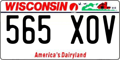 WI license plate 565XOV