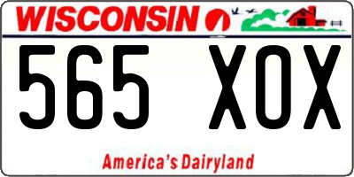 WI license plate 565XOX