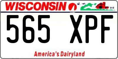WI license plate 565XPF