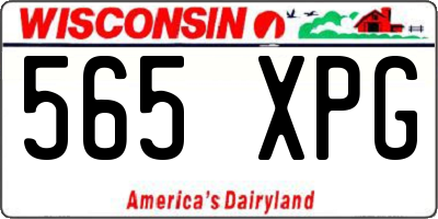 WI license plate 565XPG