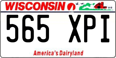 WI license plate 565XPI