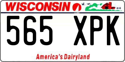WI license plate 565XPK