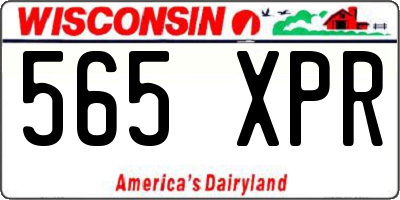 WI license plate 565XPR