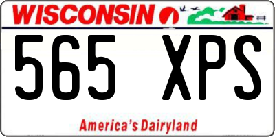 WI license plate 565XPS
