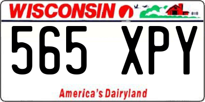 WI license plate 565XPY