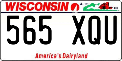 WI license plate 565XQU