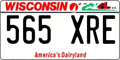 WI license plate 565XRE