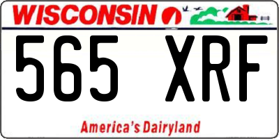 WI license plate 565XRF