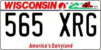 WI license plate 565XRG