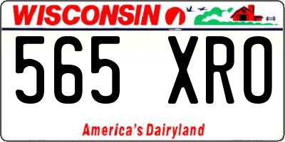 WI license plate 565XRO