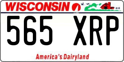 WI license plate 565XRP