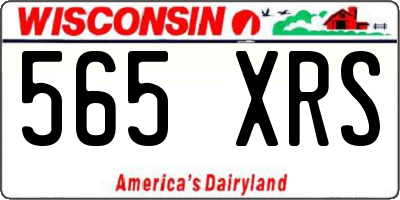 WI license plate 565XRS
