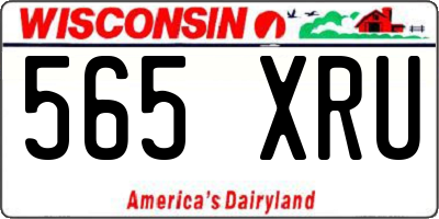 WI license plate 565XRU