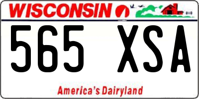 WI license plate 565XSA
