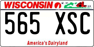 WI license plate 565XSC